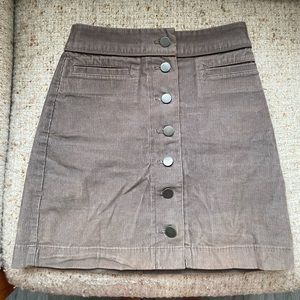 Wilfred free (Aritzia) corduroy skirt, brown, size 00